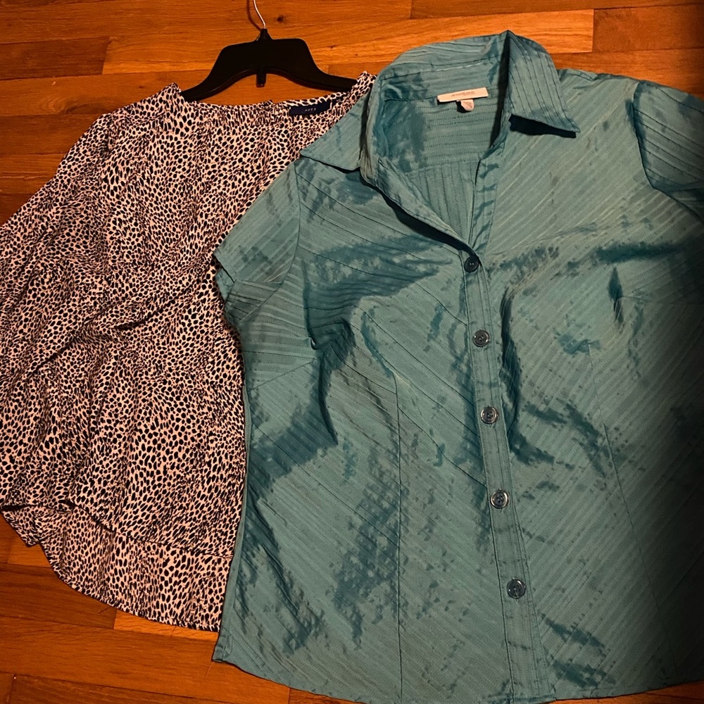 Lot bundle of 2 blouses.  Size 14/16 and XXL